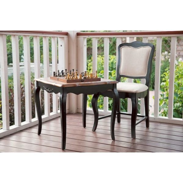 Обеденный стол из массива с фигурным патинированным основанием — изображение 2