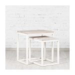 Журнальный столик (2 шт) Industrial с деревянной столешницей — изображение 4