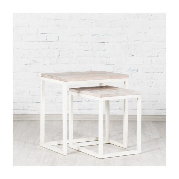 Журнальный столик (2 шт) Industrial с деревянной столешницей — изображение 4