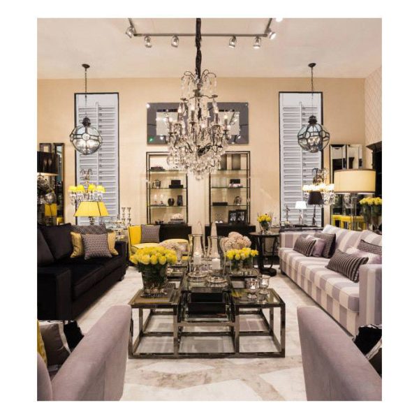 Оригинальный многоуровневый кофейный столик Van Roon Cacharel из никелированного металла — изображение 2