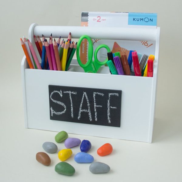 Карандашница большая с ручкой и меловой вставкой — изображение 3