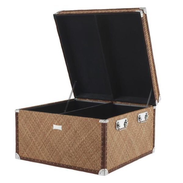 Кофейный столик  Cane с отделкой из ротанга коричневого цвета — изображение 3