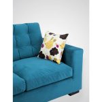 Диван с однотонной бархатистой обивкой   — изображение 2