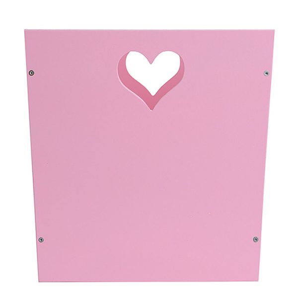 Деревянный ящик для игрушек розовый с сердечком — изображение 7