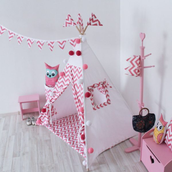 Стеганый игровой коврик Pink Zigzag  110х110 см — изображение 6