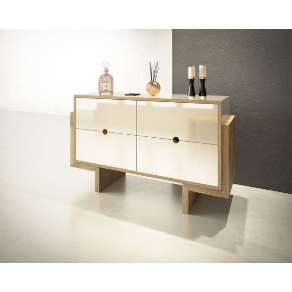 Комод Bdesign EcoComb-2 ясень бежевый глянец — изображение 2