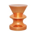 Табурет-столик из смолы медного цвета