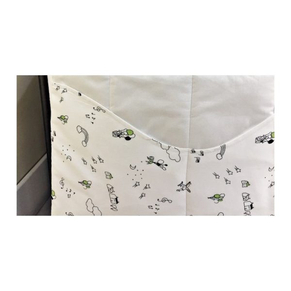 Карман декоративный EllipseFurniture L Белый Вставка Фантазия Зеленый — изображение 3