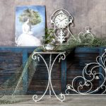 Кофейный столик Бельфор белый антик со стеклянной столешницы — изображение 2