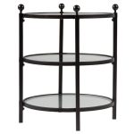 Стол журнальный Glass Plateau из металла и стекла 