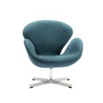 Кресло Swan Chair Сине-зеленая Шерсть — изображение 2