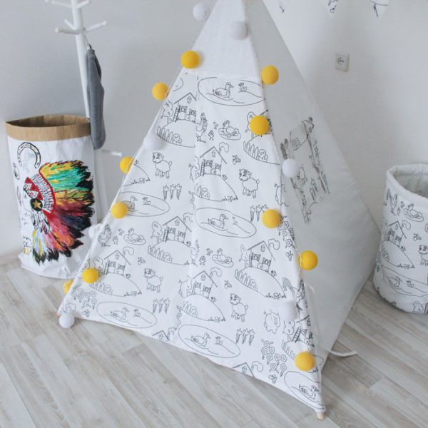 Тканевая корзина-раскраска Painter из 100% хлопка — изображение 6