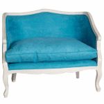 Диванетка двухместная голубая