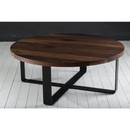 Журнальный столик из массива кавказского дуба и металла