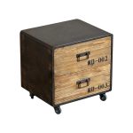 Тумба на колесиках Dialma Brown Comodino с каркасом из металла 