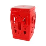 Керамический столик-табурет Oriental Stool Red  в виде барабана 