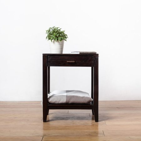 Тумба Batavia темная с полкой