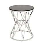 Журнальный столик  Side Table Domingo L из полированной нержавеющей стали 