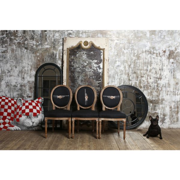 Настенное зеркало «Шайо» (черный антик) — изображение 3