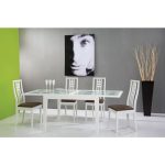 Раздвижной обеденный стол Benson со столешницей из закаленного стекла