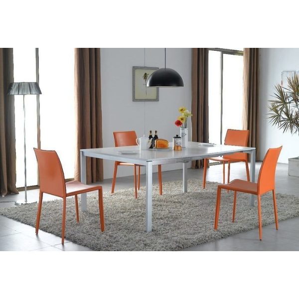 Стол консольно-обеденный с белой глянцевой столешницей (трансформер) — изображение 2