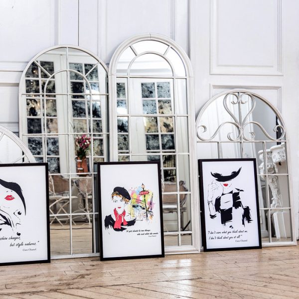 Настенное зеркало «Шайо» (белый антик) — изображение 6