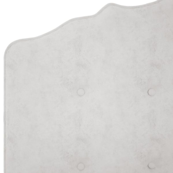 Кровать из молочного льна с изголовьем Palace 160х200 см — изображение 8