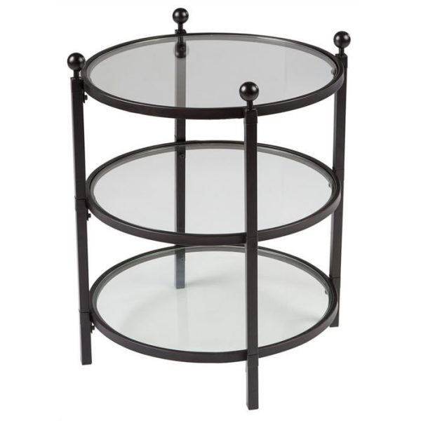 Стол журнальный Glass Plateau из металла и стекла  — изображение 2