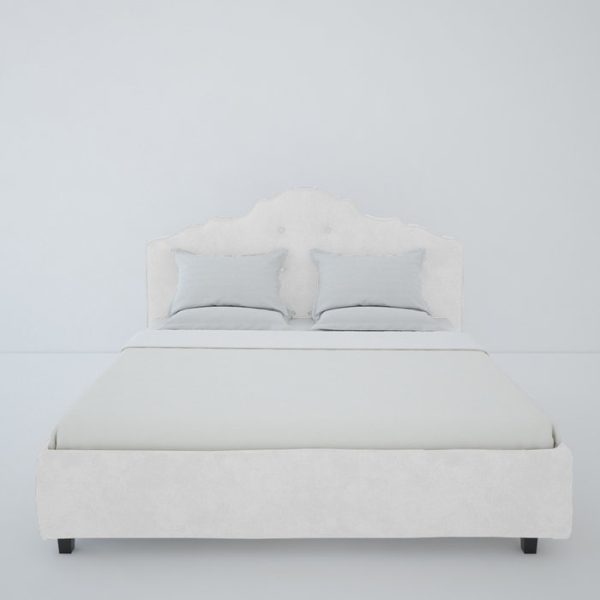 Кровать Palace 160x200 см Велюр молочного цвета — изображение 4