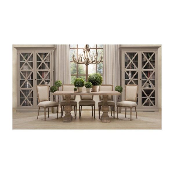 Стул PARIS с обивкой из ткани серого цвета — изображение 4