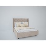 Кровать Wing-2 160x200 см Велюр Серый — изображение 5