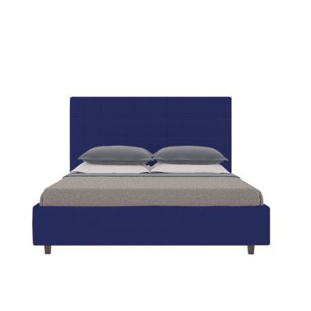 Кровать Shining Modern 160х200 см Велюр Синий