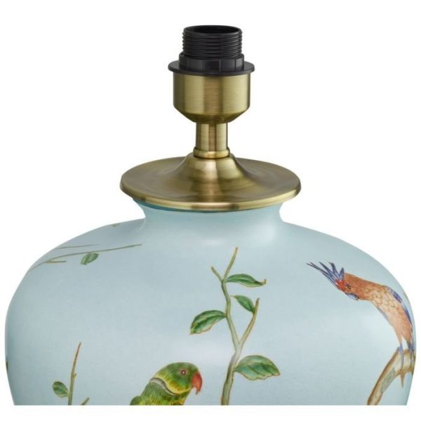 Настольная керамическая Лампа с белым абажуром — изображение 2