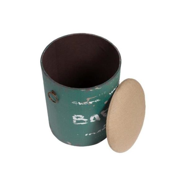 Журнальный столик-табурет Barrel Green из металла  — изображение 2