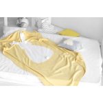 Плед Зайка 115х190 желтый+белый