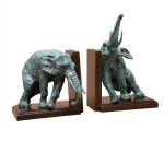 Декоративные статуэтки  Bookend Lazy Elephant в виде скульптуры двух слонов