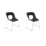 НАБОР ИЗ 2-Х СТУЛЬЕВ НА  металлических ножках черный