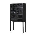 Высокий комод черного цвета