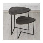 Журнальный столик (2 шт) FRATELI с деревянной столешницей — изображение 2