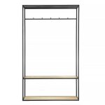 Вешалка в прихожую Hallra 2 black светлый дуб