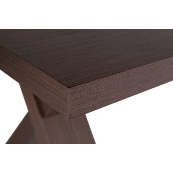 Стол обеденный из натурального темного дерева — изображение 4