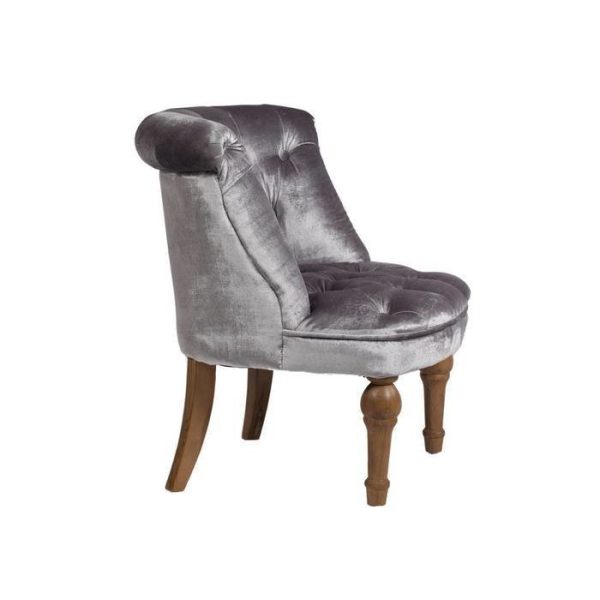 Кресло Sophie Tufted Slipper Chair Серый Вельвет — изображение 2