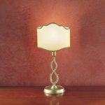 Настольная лампа Zonca с пергаментным абажуром цвета слоновой кости