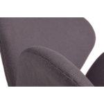 Кресло Swan Chair из шерстяной ткани серого цвета — изображение 5
