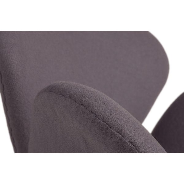 Кресло Swan Chair из шерстяной ткани серого цвета — изображение 5