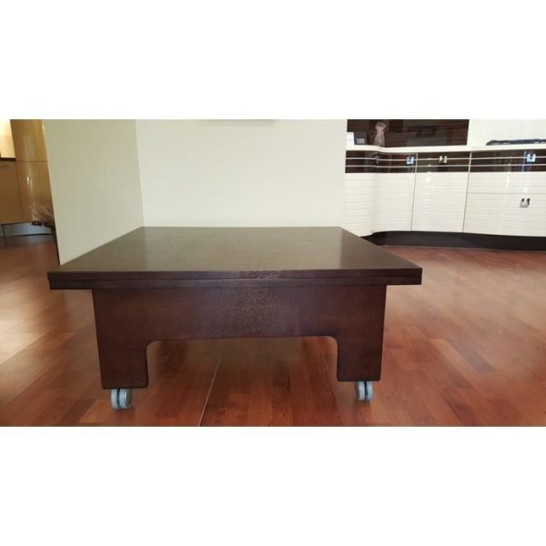 Журнально-обеденный стол-трансформер в отделке из натурального шпона — изображение 4