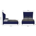 Кровать QuickSand Велюр Синий 160х200 см — изображение 8