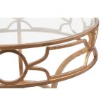 Журнальный столик Sofia Antique с прозрачной круглой столешницей — изображение 2