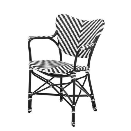 Кресло  Rattan Chair Colony с черно-белым орнаментом