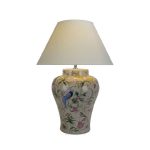 Лампа настольная Edem tall керамическая с белым абажуром